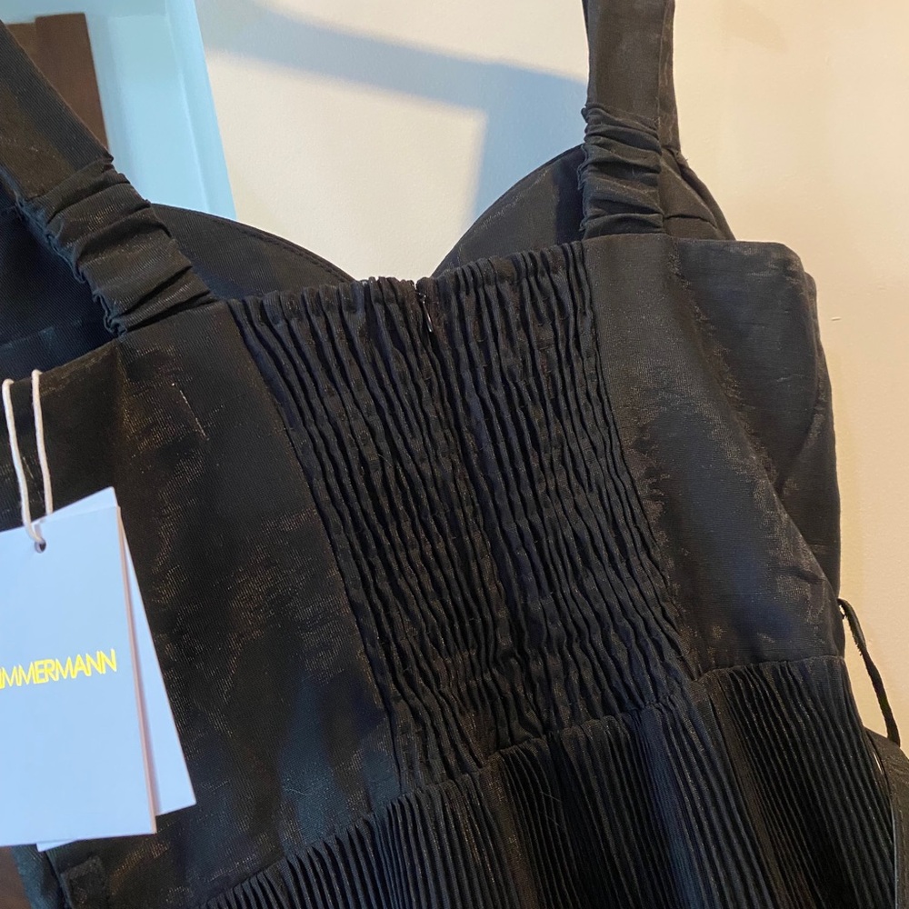 Zimmermann Black Tiered Midi Dress with Sweetheart Bodice - Picture 6 of 8